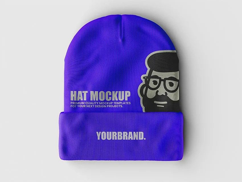 The 5 Best Apparel Mockups to Impress Your Clients and Customers | Designer Dude Turn Up Beanie Mockup
