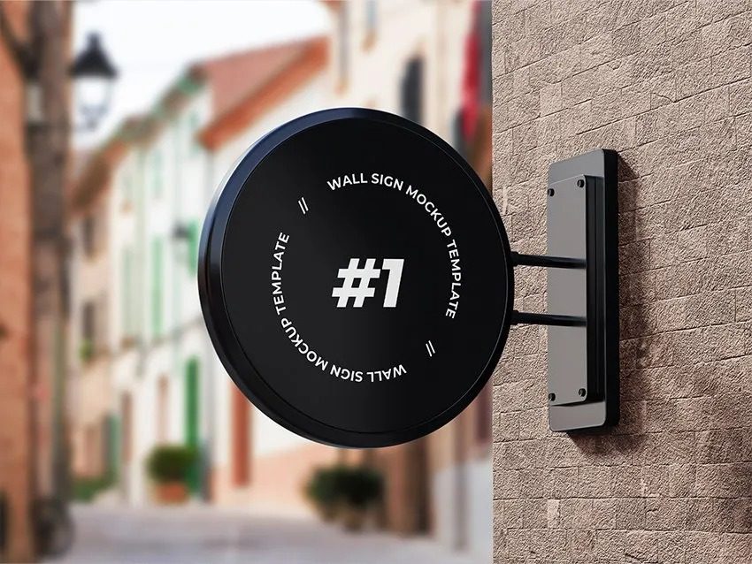Wall Sign Mockup