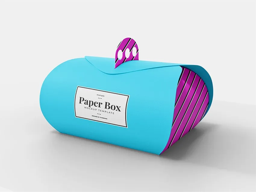 Paper Cake Box Mockup
