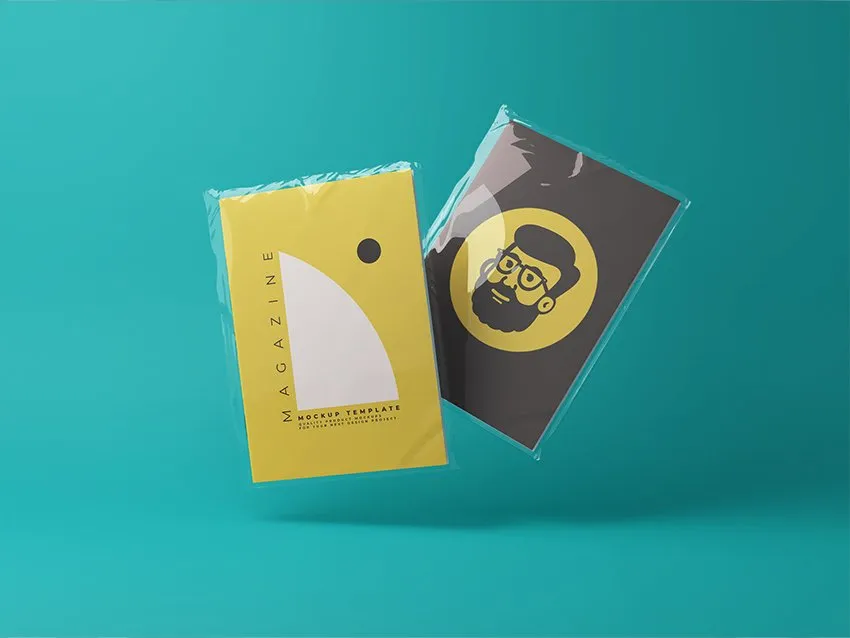 floating magazine mockup