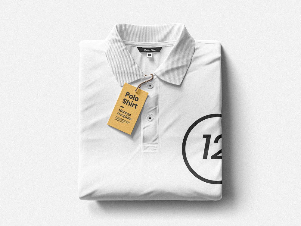 The 5 Best Apparel Mockups to Impress Your Clients and Customers | Designer Dude Folded Polo Shirt Mockup