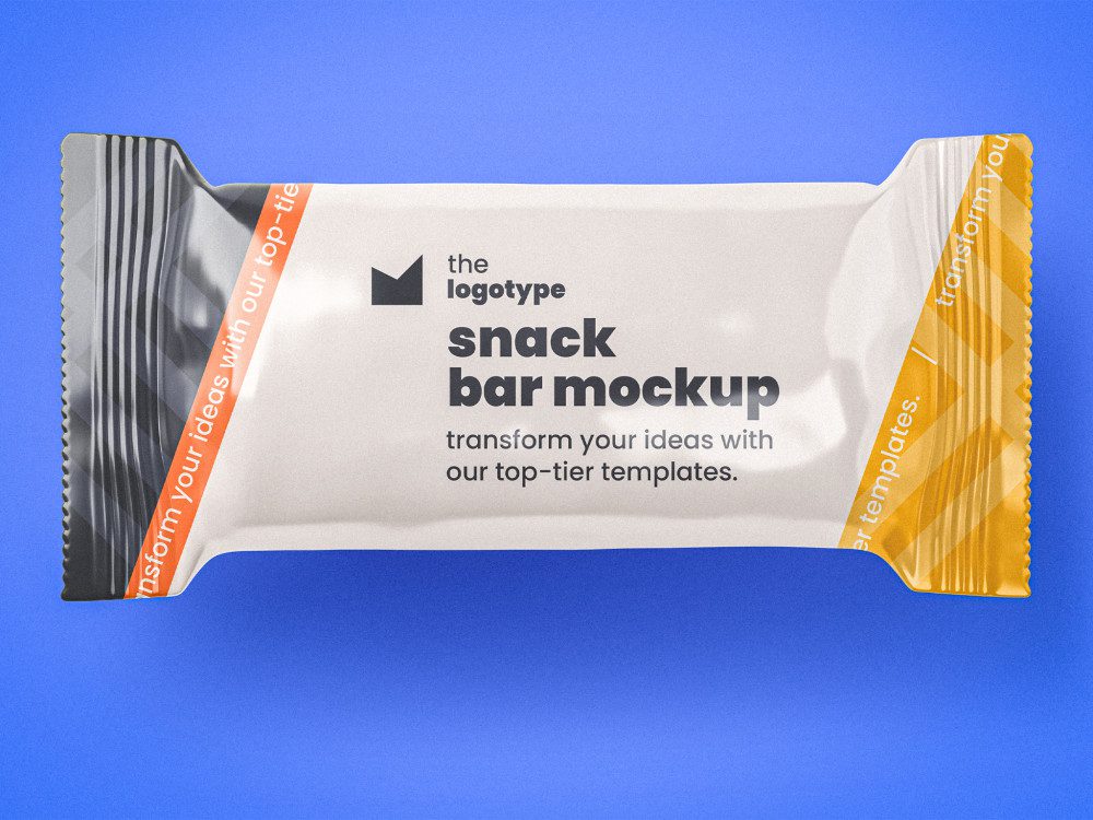 snack bar packaging mockup